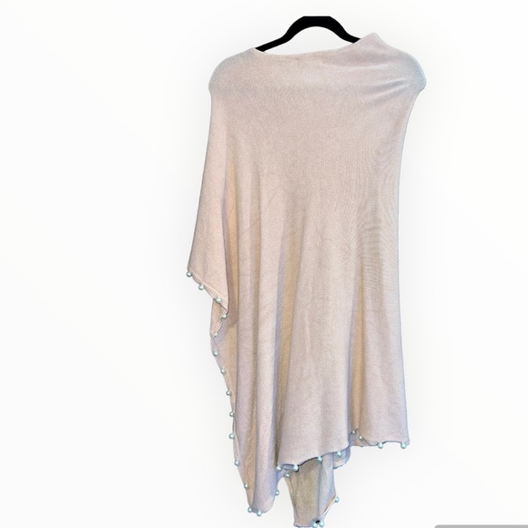 Molly Bracken Medium/Large Sweater Poncho with Pearl Beads - Picture 2 of 5